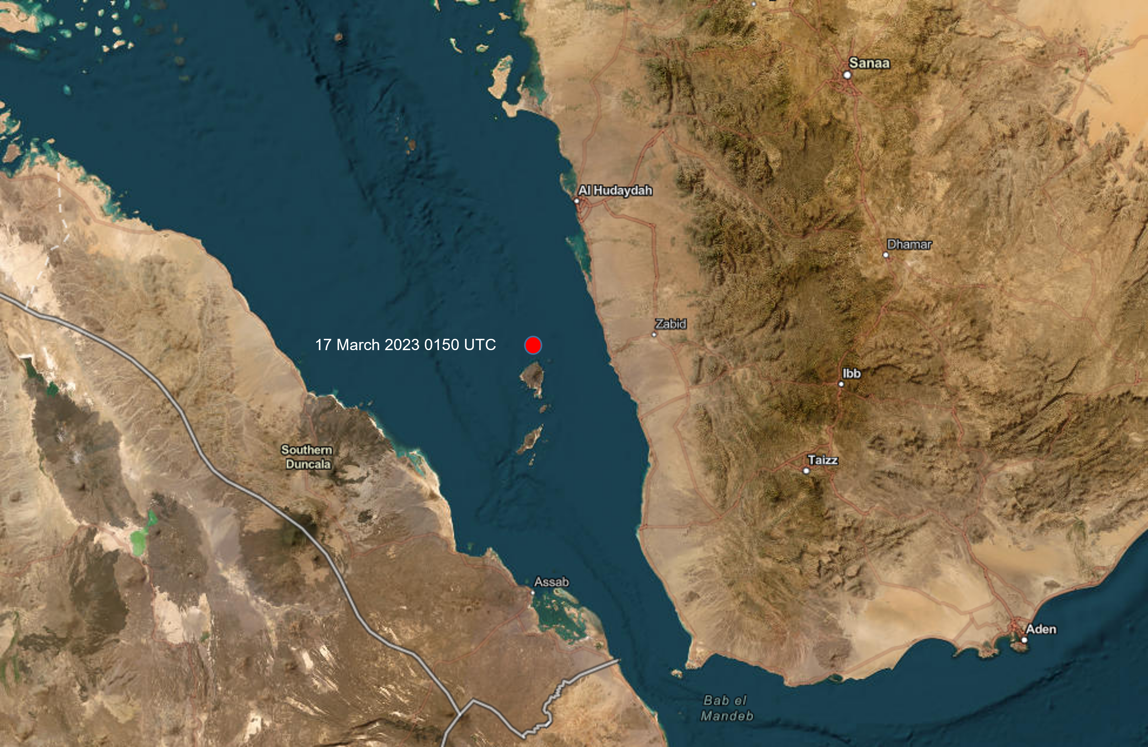 Neptune P2P Group - Incident Alert - Vessel Fired on in the Southern Red Sea - 17 March 2023