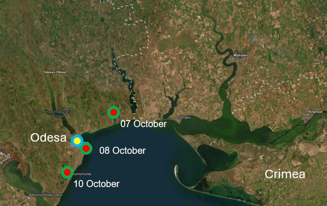 Incident Alert - Three Ships Damaged by Missile Strikes in Black Sea Ports