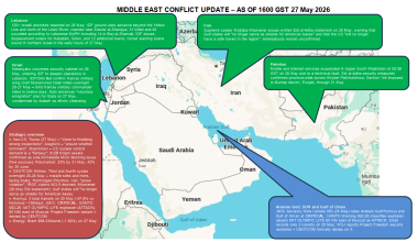 Middle East Conflict – Daily Neptune P2P Group update 079 (1600h GST 27 May)
