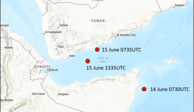 An RPG attack in the Gulf of Aden – the third suspected piracy incident in 24 hours